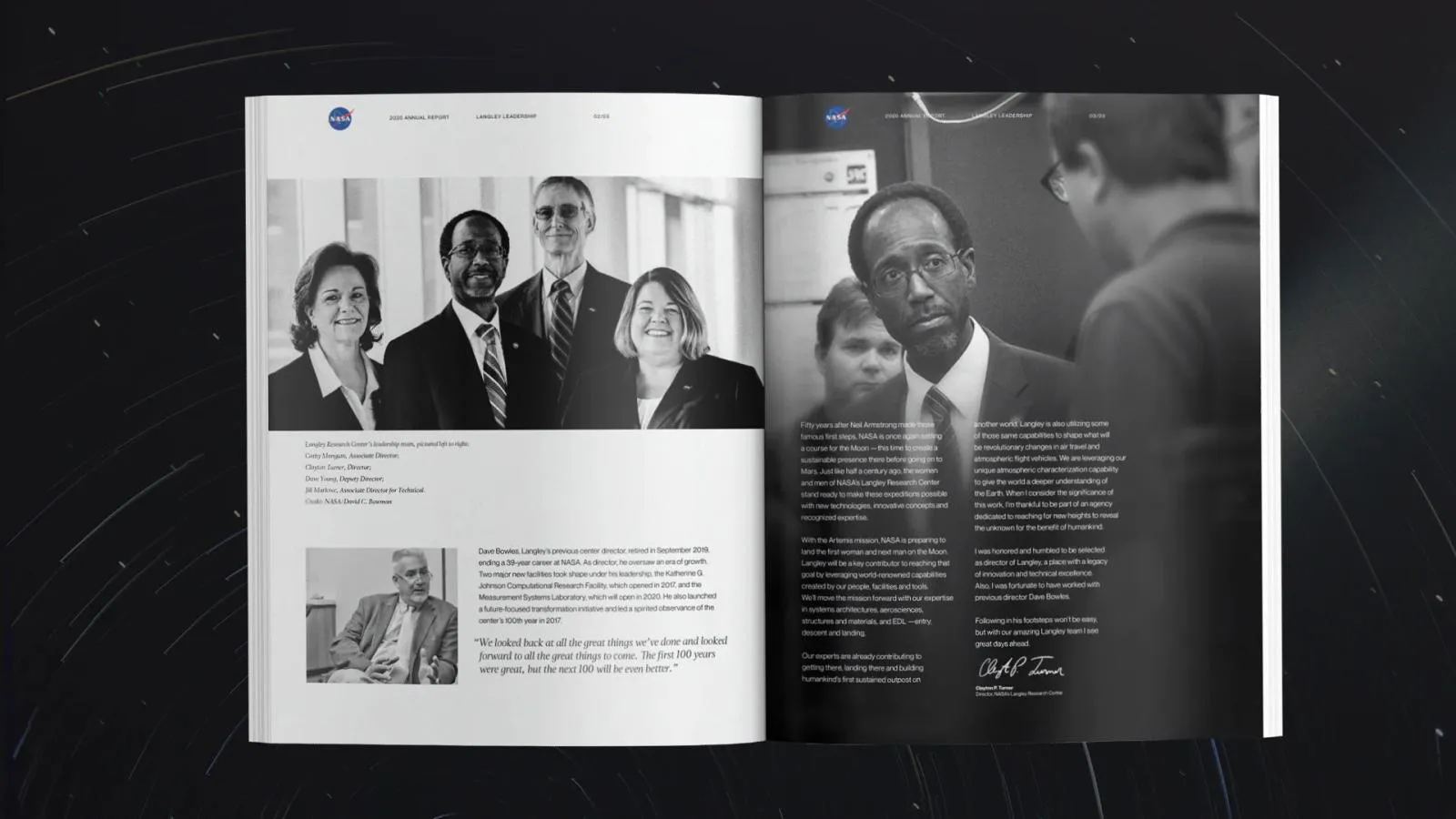 NASA annual report leadership