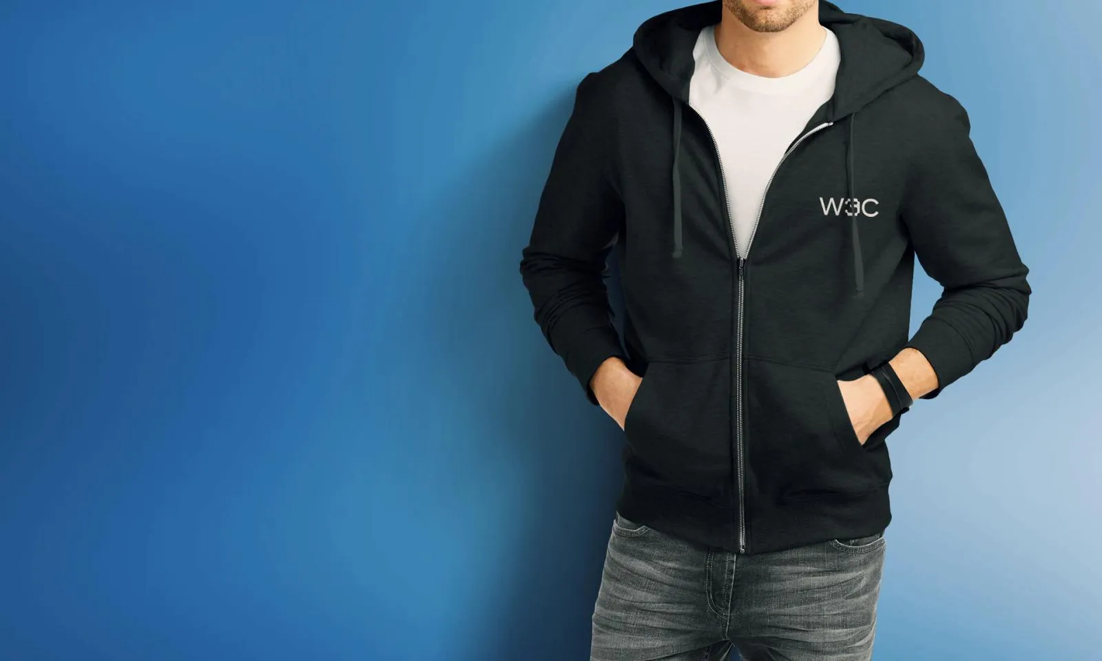 W3C hoodie black